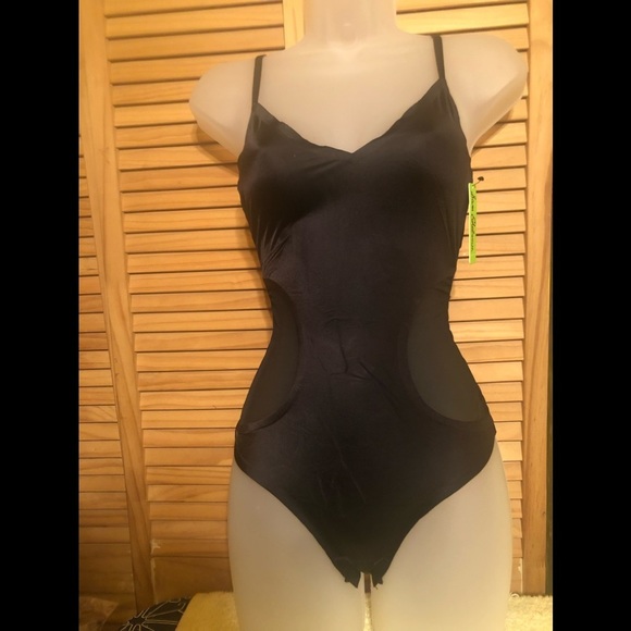 SAM EDELMAN BLACK BONDED BODYSUIT MEDIUM - Picture 3 of 5
